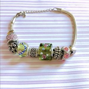 Pandoras inspired bracelet. Adjustable